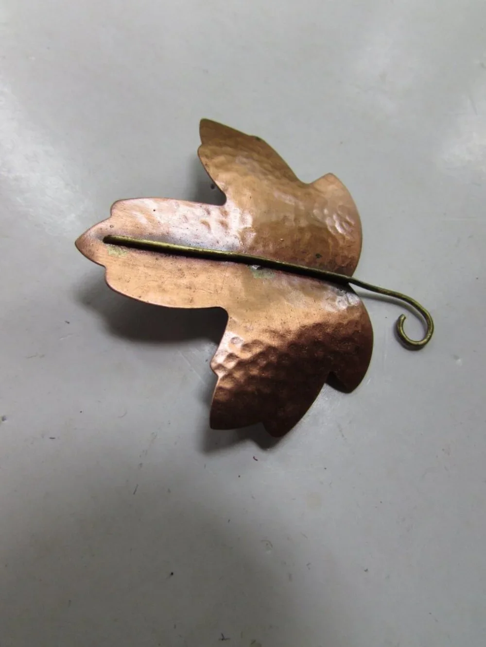 Vintage Copper Tone Maple Leaf Brooch by Hallmark